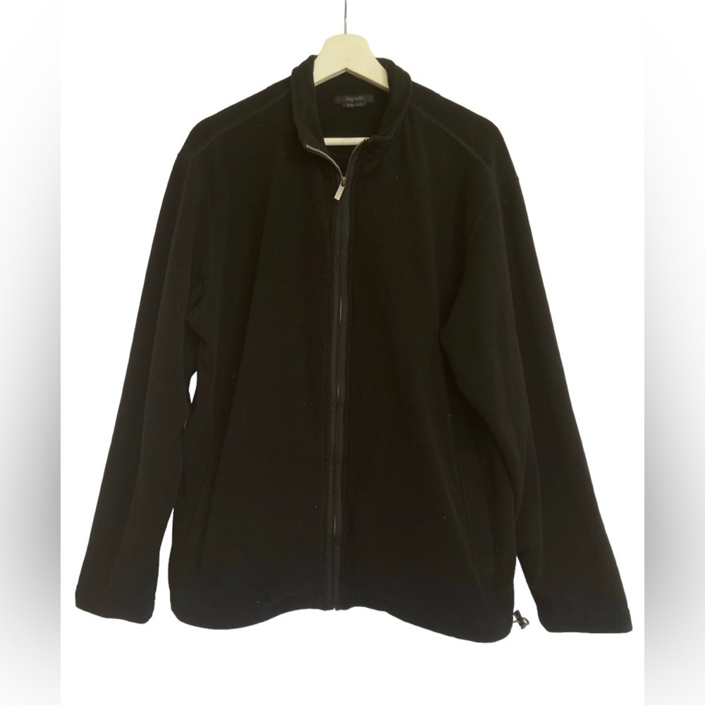 Zegna Sport Navy Blue Zip-up Athletic Jacket made in Italy Size Large